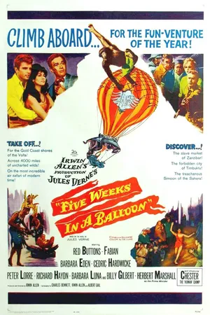 Постер к фильму Пять недель на воздушном шаре (1962)
