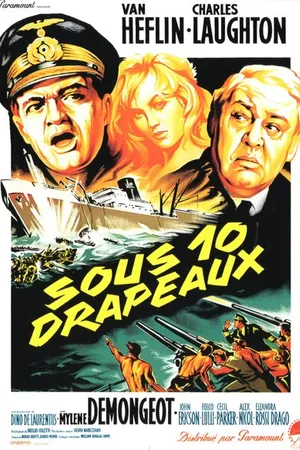 Постер к фильму Под десятью флагами (1960)