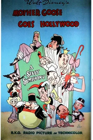 Постер к мультфильму Матушка Гусыня едет в Голливуд (1938)