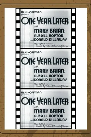 Постер к фильму One Year Later (1933)