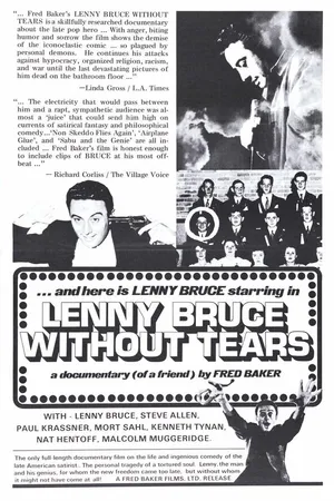 Постер к фильму Lenny Bruce: Without Tears (1972)