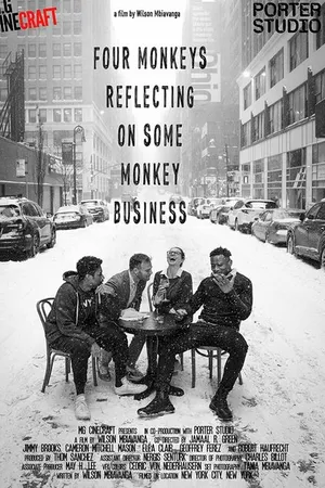 Постер к фильму Four Monkeys Reflecting on Some Monkey Business (2023)