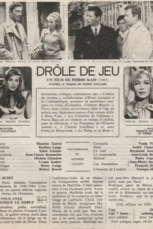 Постер к фильму Drôle de jeu (1968)