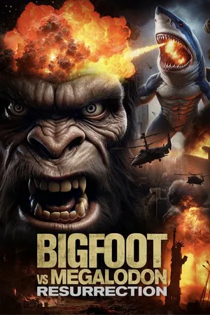 Постер к мультфильму Bigfoot vs Megalodon: Resurrection (2025)
