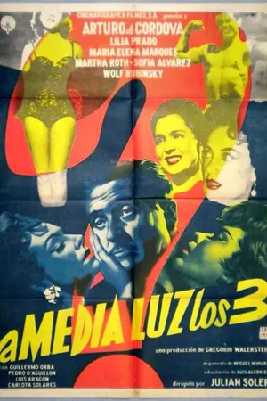 Постер к фильму A media luz los tres (1958)