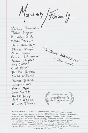 Постер к фильму Masculinity/Femininity (2014)