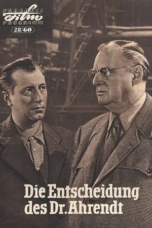 Постер к фильму Die Entscheidung des Dr. Ahrendt (1960)