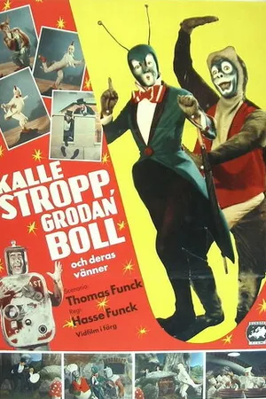 Постер к фильму Kalle Stropp, Grodan Boll och deras vänner (1956)