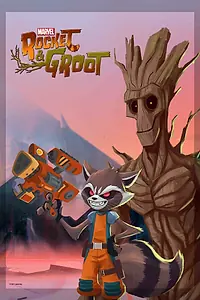 Постер к мультсериалу «Ракета и Грут (2017)»