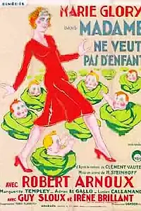 Главный постер фильма «Madame ne veut pas d'enfants (1932)»