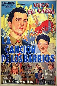 Главный постер фильма «La canción de los barrios (1941)»