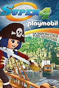 Главный постер мультфильма «Super 4: Gunpowder Island Adventures (2017)»