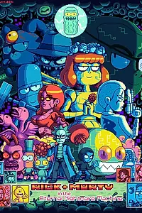 Главный постер мультфильма «Рик и Морти в бесконечной машине кошмаров (2021)»