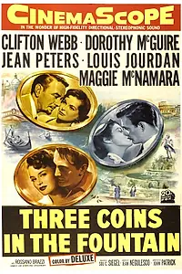 Главный постер фильма «Три монеты в фонтане (1954)»