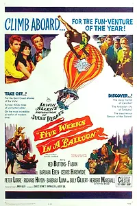 Постер к фильму «Пять недель на воздушном шаре (1962)»