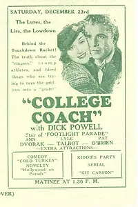 Постер к фильму «College Coach (1933)»