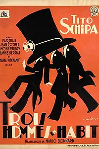 Главный постер фильма «Трое мужчин во фраках (1933)»