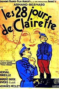 Постер к фильму «Les vingt-huit jours de Clairette (1933)»