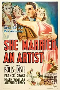 Главный постер фильма «Она вышла замуж за артиста (1937)»