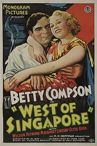 Главный постер фильма «West of Singapore (1933)»