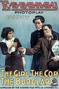 Главный постер фильма «The Girl, the Cop, the Burglar (1914)»