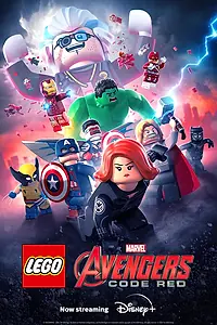 Главный постер мультфильма «LEGO-Мстители: Красный Код (2023)»