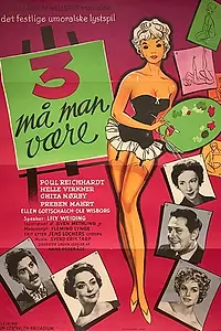 Постер к фильму «Tre må man være (1959)»