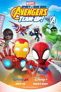 Главный постер мультфильма «Spidey and Iron Man: Avengers Team-Up! (2025)»
