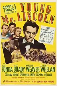 Главный постер фильма «Молодой мистер Линкольн (1939)»