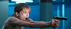 Sarah Connor (актриса Линда Хэмилтон) — кадр #6 из фильма «Терминатор 2: Судный день»